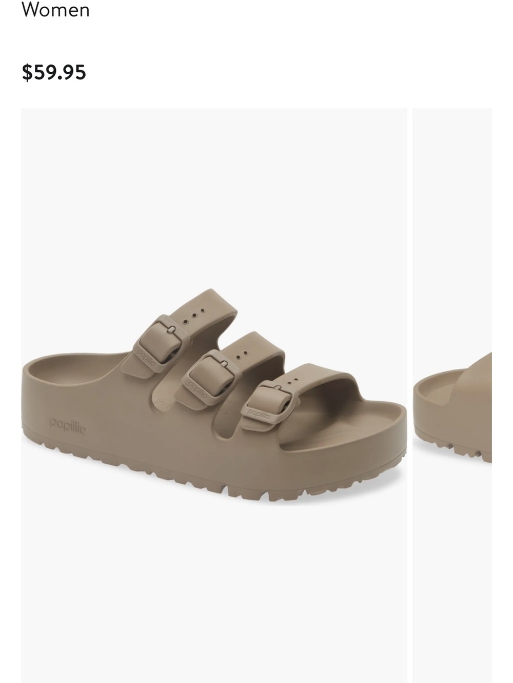 Birkenstock Women’s Florida Flex Papillo Platform Sandal in Gray Taupe
